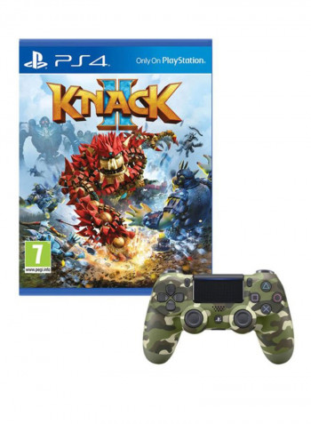 لعبة الفيديو 'Knack II' تأتي مع جهاز التحكم اللاسلكي دوال شوك 4 - بلاي ستيشن 4 (PS4)