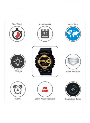 Men's G-Shock Water Resistant Digital Watch GD-100GB-1