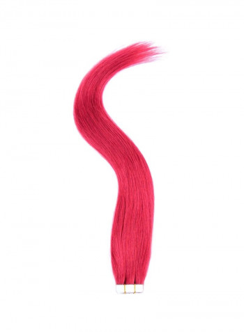 Tape In Straight Hair Extension Pink 24inch