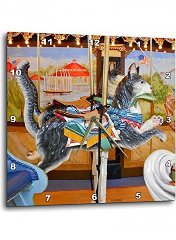Picture Of Carousel Wall Clock Multicolour 15x15inch