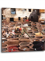 Worlds Oldest Leather Tannery Printed  Wall Clock Multicolour 15 x 15inch