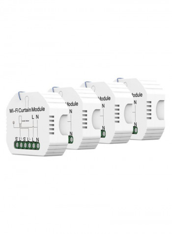 4-Piece Wifi Curtain Switch Module  Set White