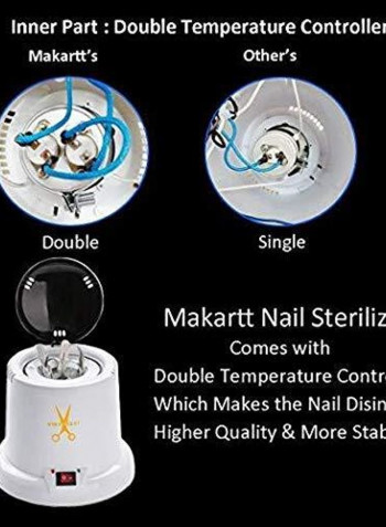 Makartt Nail Sterilizer Disinfect Machine Silver/White 600g