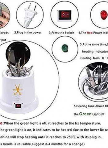 Makartt Nail Sterilizer Disinfect Machine Silver/White 600g