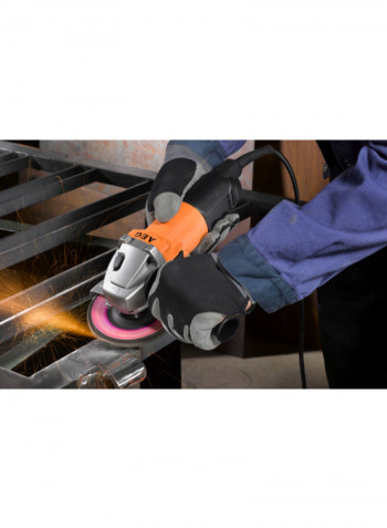 WS8-115 Angle Grinder With Side Handle Black/Orange 800watts