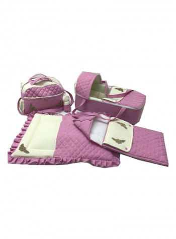 5-Piece Flower Embroidered Baby Carrier Set