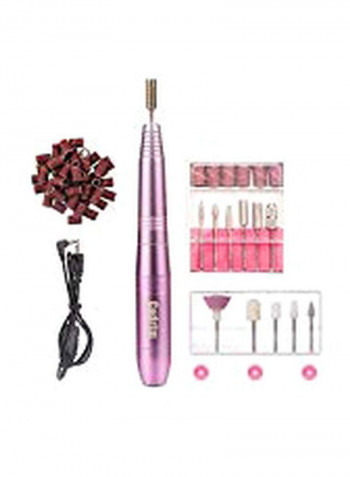 Electric Nail Drill Set Purple/Black/Gold