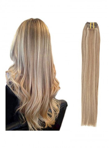 Long Straight Clip-In Hair Extension 613 Golden Brown 22inch