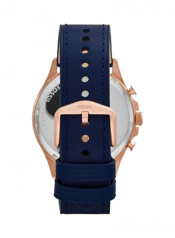 Men's Analog Wrist Watch with Leather Strap