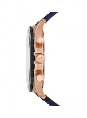 Men's Analog Wrist Watch with Leather Strap