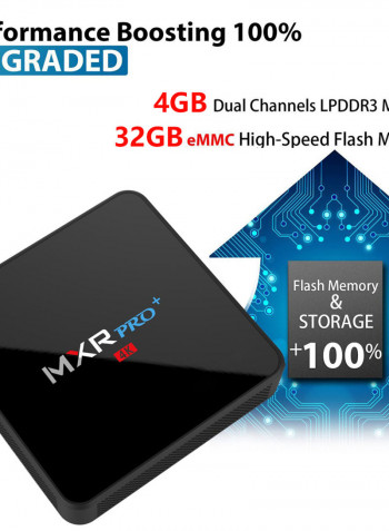 MXR Pro PLUS Smart Android HD Media Player Set Top Box V3621 Black