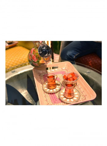 12-Piece Dervish Opera Cup And Saucer Set Gold/Clear