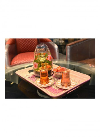 12-Piece Dervish Opera Cup And Saucer Set Gold/Clear