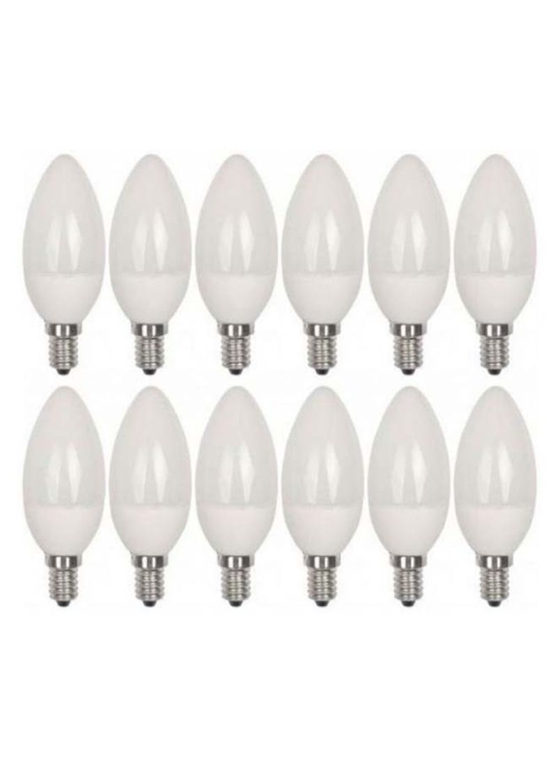 12-Piece Chandelier LED Bulb Set White