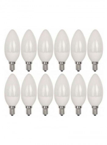 12-Piece Chandelier LED Bulb Set White