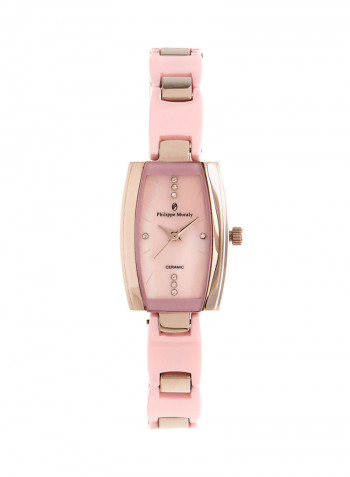 Women's Water Resistant Ceramic Analog Wrist Watch M1122RBB