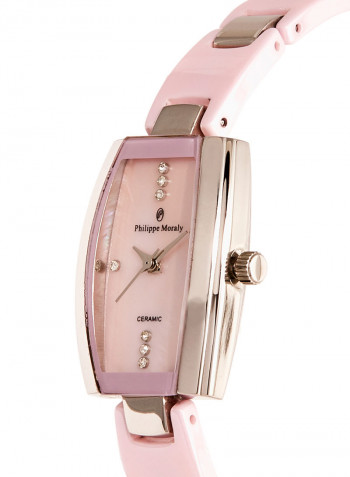 Women's Water Resistant Ceramic Analog Wrist Watch M1122RBB