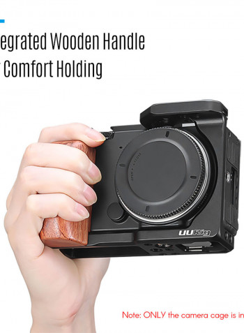 UURig Aluminum Alloy Camera Cage 1/4 Cold Shoe Mount Arri Positioning Hole Black