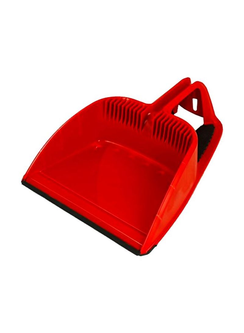 4-Piece Polypropylene Step-On Dustpan Red/Black 12inch