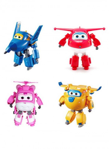 4-Piece Super Wings Planes Transformation Figure 15 Centimeter 15centimeter