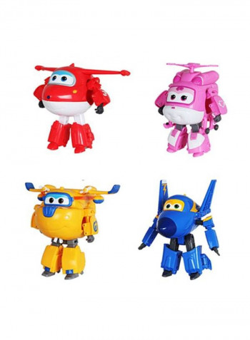 4-Piece Super Wings Planes Transformation Figure 15 Centimeter 15centimeter