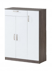 3-Doors And 1-Drawer Shoe Cabinet+K784 Multicolour 90 x 120 x 40centimeter