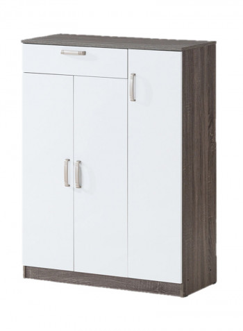 3-Doors And 1-Drawer Shoe Cabinet+K784 Multicolour 90 x 120 x 40centimeter