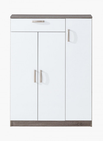 3-Doors And 1-Drawer Shoe Cabinet+K784 Multicolour 90 x 120 x 40centimeter
