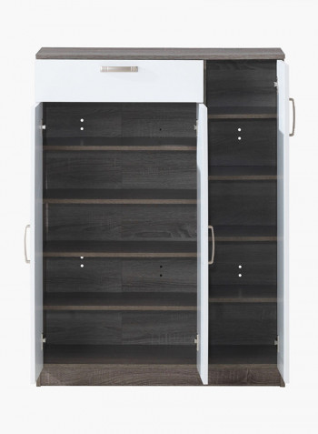 3-Doors And 1-Drawer Shoe Cabinet+K784 Multicolour 90 x 120 x 40centimeter