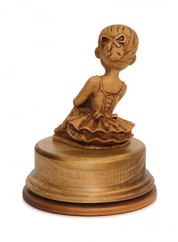 Wooden Spinning Sitting Dancer Music Box