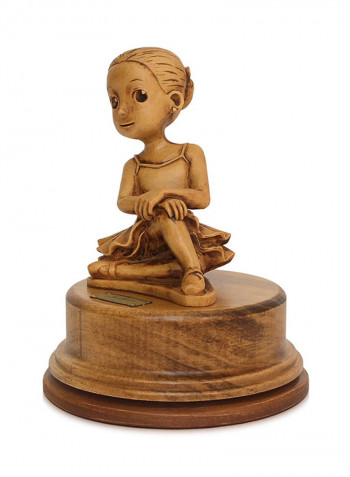 Wooden Spinning Sitting Dancer Music Box