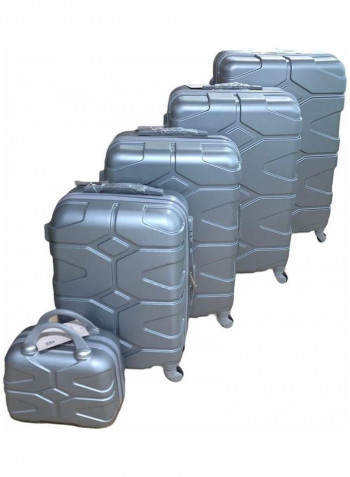 5-Piece Luggage Trolley Set Grey