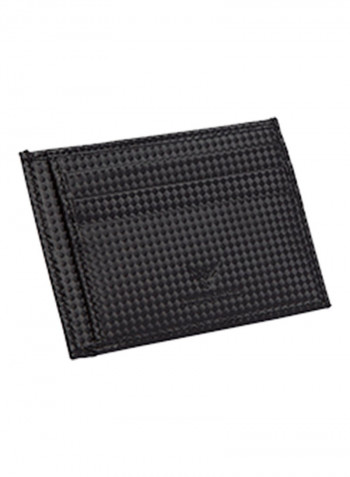 Carbon Nero Textured Card Holder Black