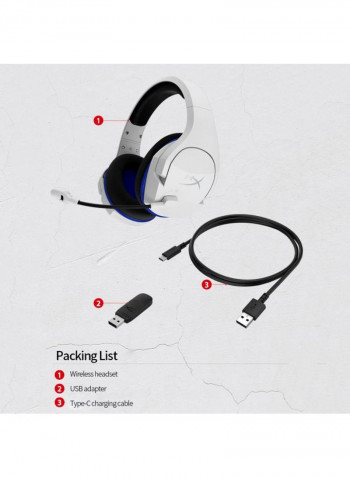 HyperX Cloud Stinger Wireless Over-Ear Headsets White/Black/Blue