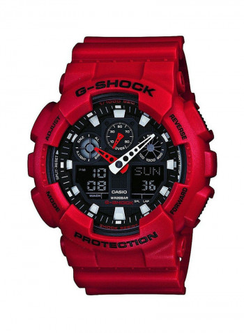 Men's Resin Analog/Digital Quartz Watch GA-100B-4ADR