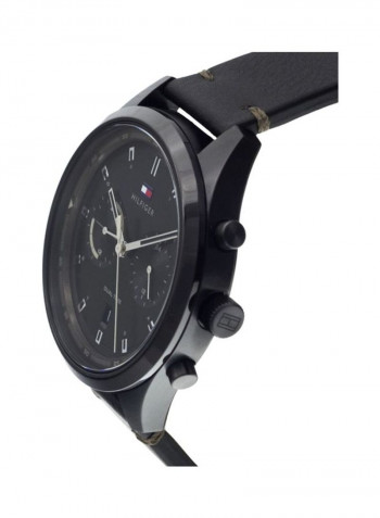Men's Leather Analog Wrist Watch 1791731