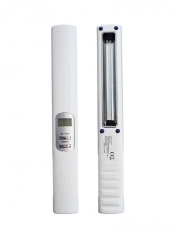 Portable Ultraviolet Disinfector UV-C Sanitizer and Sterilizer Lamp Wand Shape White 300x36x41millimeter