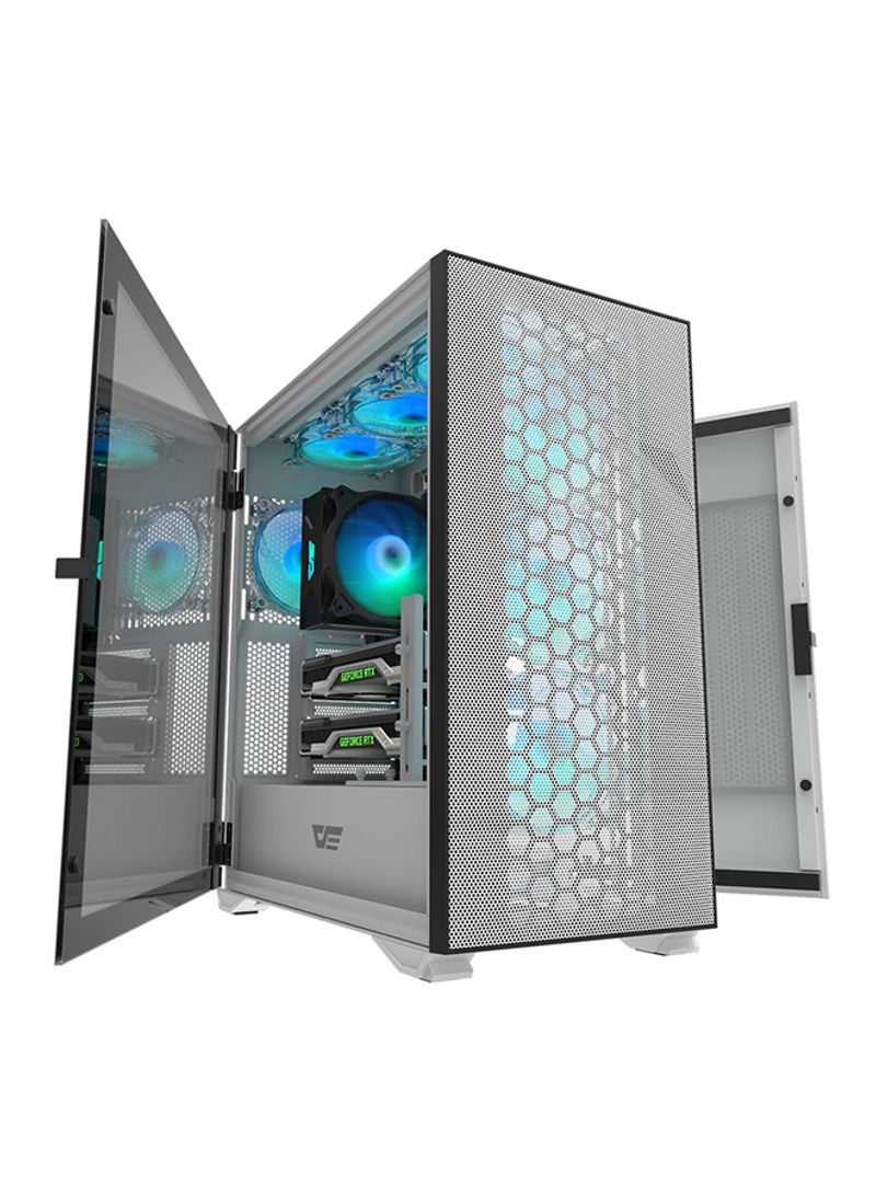 Darkflash DLX21 Mesh & Iron TYPE-C Dual Magnetic Door ATX Tempered Glass Case with 3 RGB Fans