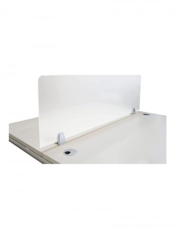 Desk Privacy Divider White 160x40x1.5cm