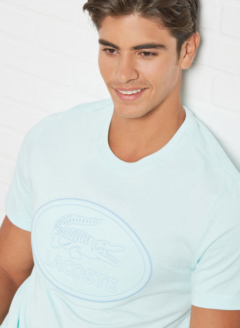 Embroidered Logo T-Shirt Turquoise