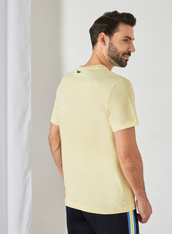 Logo Embossed T-Shirt Pale Yellow
