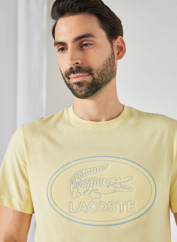Logo Embossed T-Shirt Pale Yellow