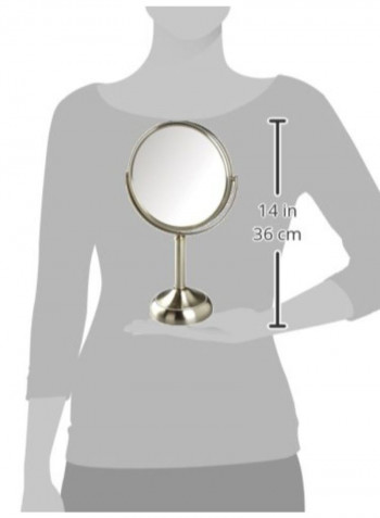 Magnifiying Tabletop Vanity Mirror Silver/Clear 14.5inch