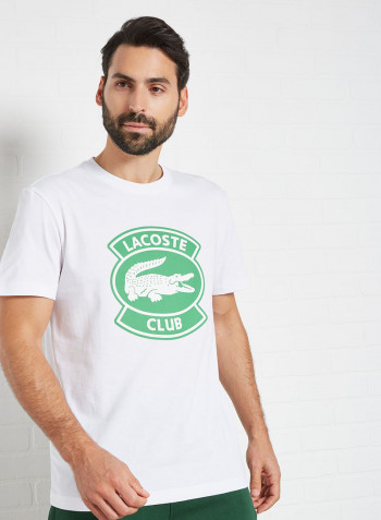 Oversized Club Badge T-Shirt White