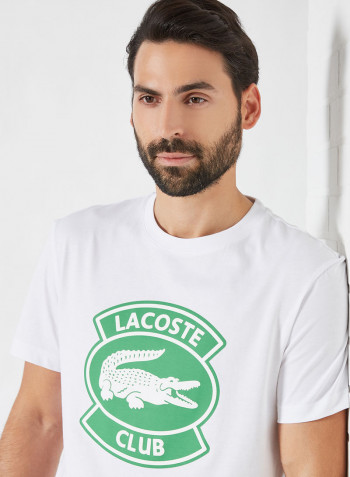 Oversized Club Badge T-Shirt White