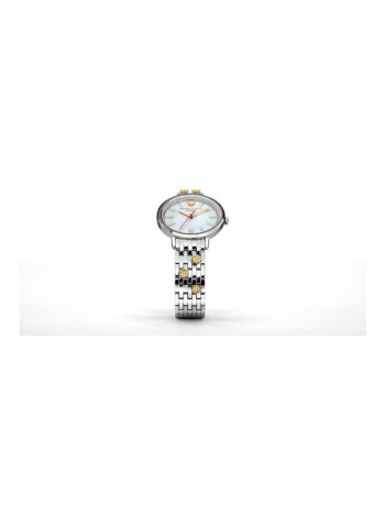Women's Silver Bracelet Watch With White Mother Of Pearl Dial