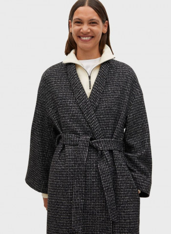 Longline Coat Black