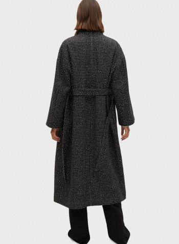Longline Coat Black