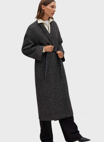 Longline Coat Black