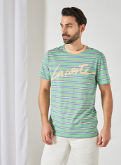 Striped Crew Neck T-Shirt Green